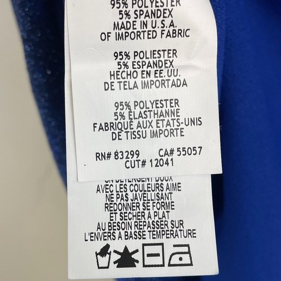 Jump royal blue slim glitter short sleeve t-shirt mini dress extra small MSRP 69 - Picture 10 of 12